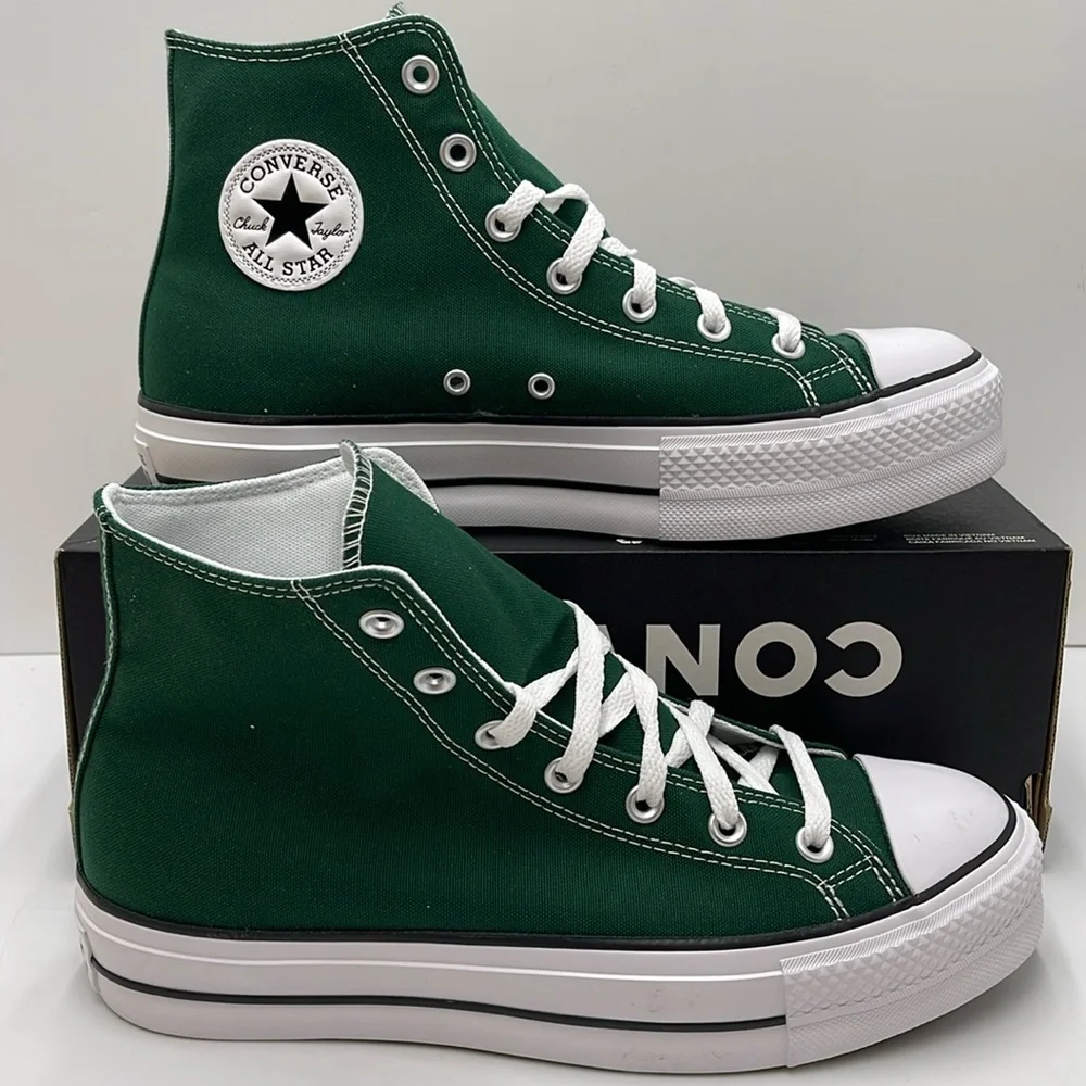 Converse Men’s CTAS LIFT HI
MIDNIGHT CLOVER/WHITE/BLACK A09987C Platforms Sneakr - Picture 4 of 16